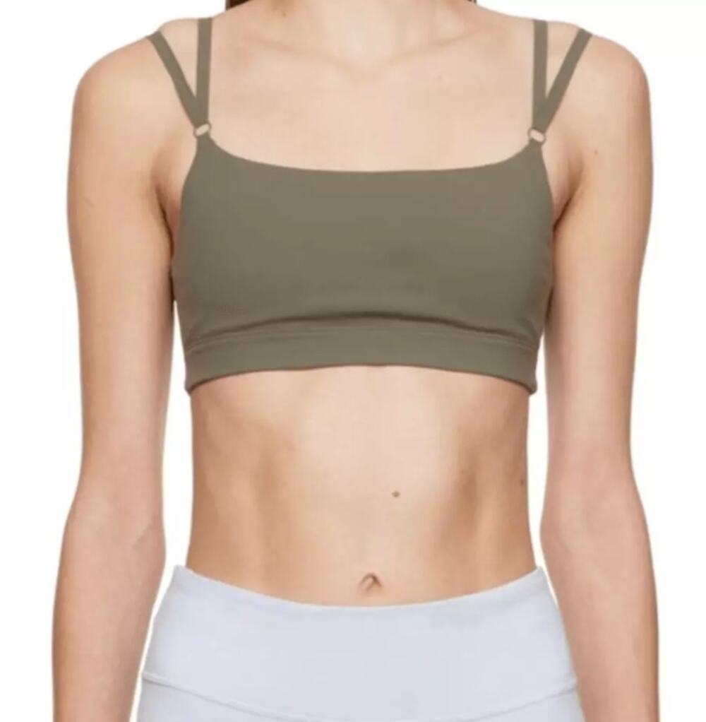 OUTDOOR VOICES SuperForm Zoom Sports Bra XXS Green Tea Tree Double Strap NWT